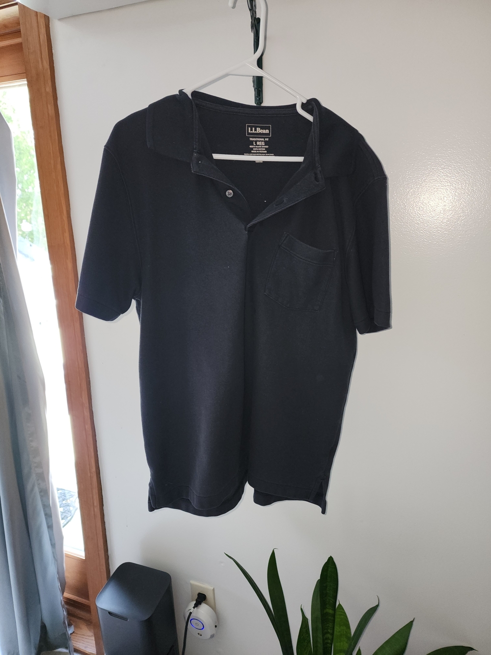 L.L.Bean Classic Short Sleeve Polo in Black